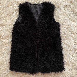 Black Fur Vest